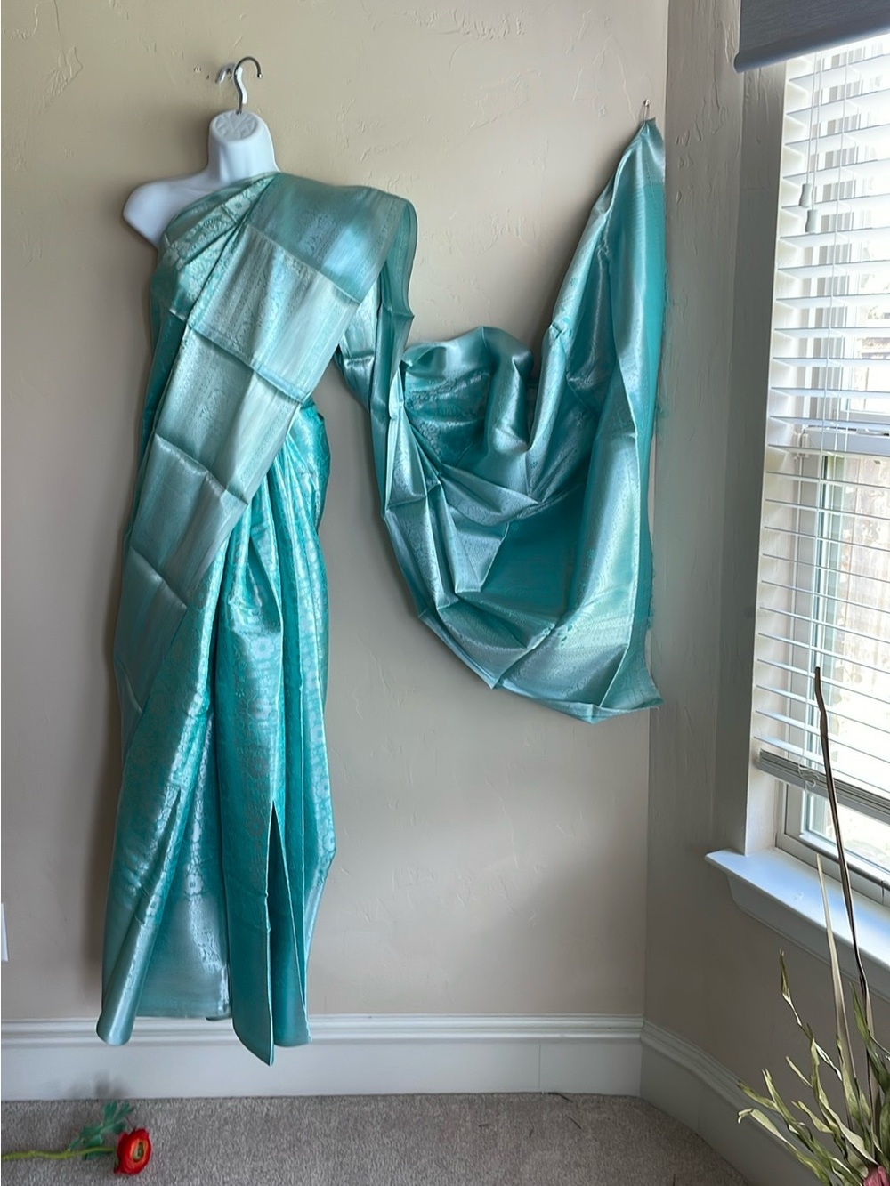 Aqua Shimmer saree